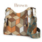 Women’s Patchwork Shoulder Bag with Large Capacity