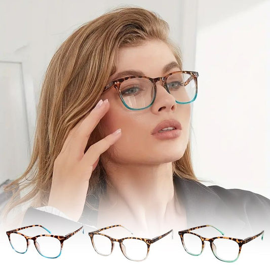 Women's Sexy Leopard Print Anti-Blue Light Gradient Reading Glasses