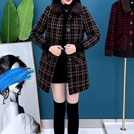 🔥Hot Sale🔥Women's Plush Thick Mid Length Jacket Coat（50% OFF）