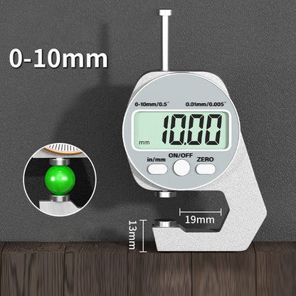 Digital thickness gauge with LCD display