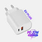 20W Fast Charger Dual-port Power Adapter